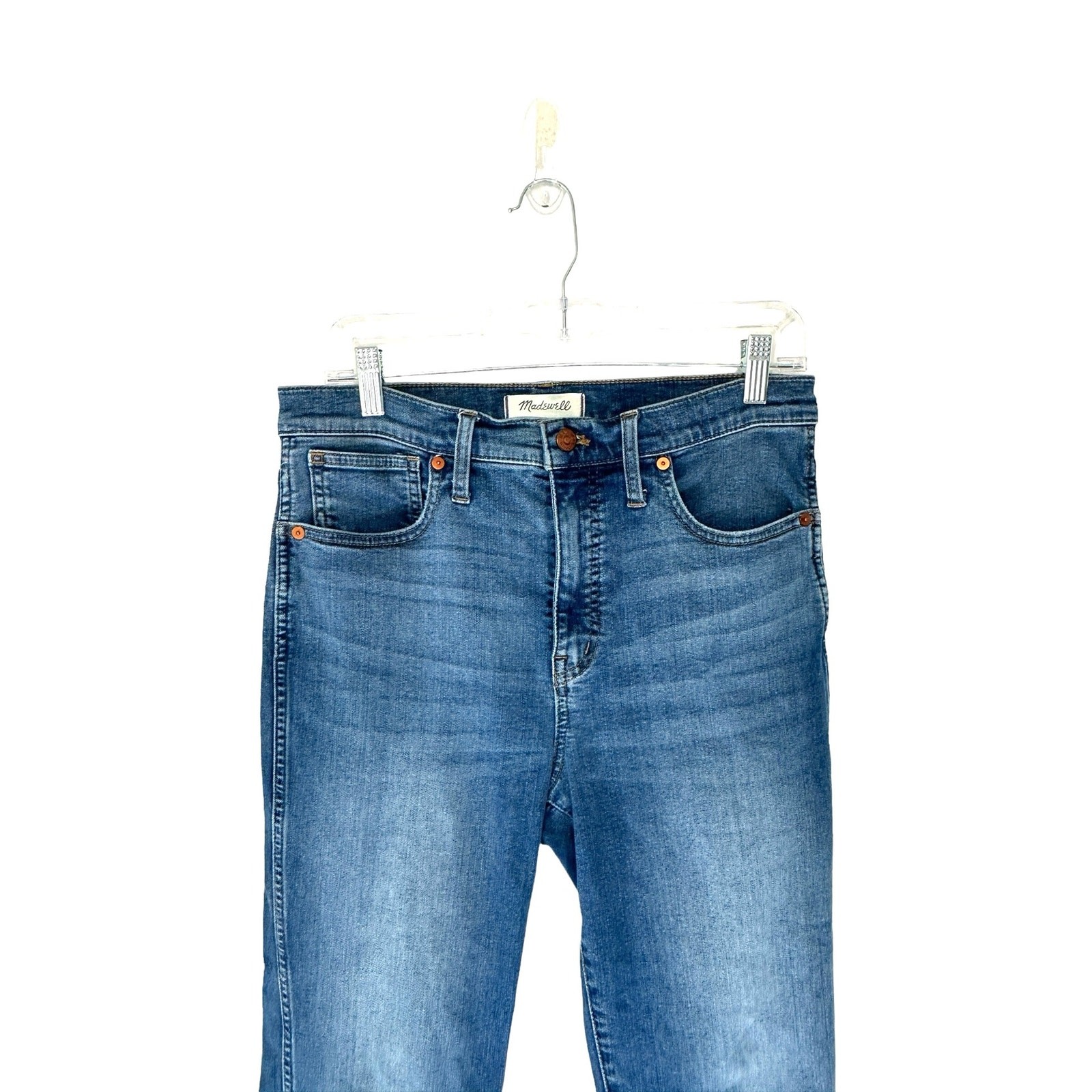 Madewell Basic Dearham Medium Wash Stovepipe Stra… - image 5