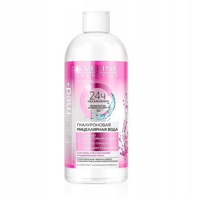 Eveline Facemed+ Hyaluronsäure-Mizellenfluid 3-in-1 für empfindliche Haut 400 ml