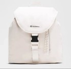 Lululemon Drawstring Bucket Backpack 10 Liter Light Ivory Silver NWT SOLD OUT