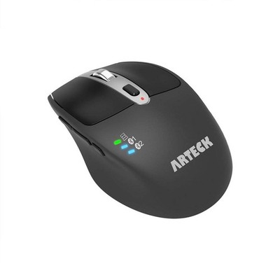 Arteck Multi-Device Wireless Bluetooth Maus mit Nano USB Empfänger Schwarz 
