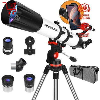 Teleskop 90mm Blende 800mm AZ Mount Refraktor für Astronomie Kinder Anfänger