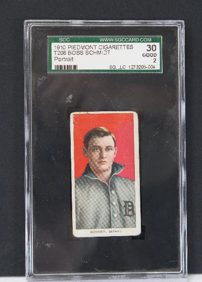 1910 Piedmont Cigarettes T206 Boss Schmidt Baseball Card (SGC Grades-Good)
