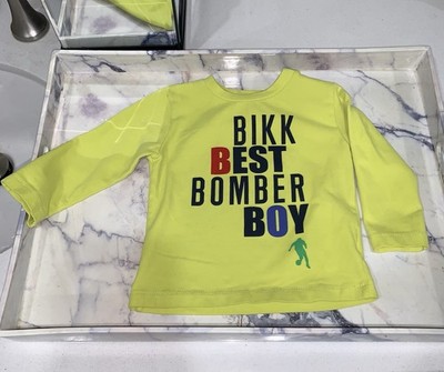 Dirk Bikkembergs Kids Baby Boy Bright Yellow Long Sleeve Tee, Size 9M
