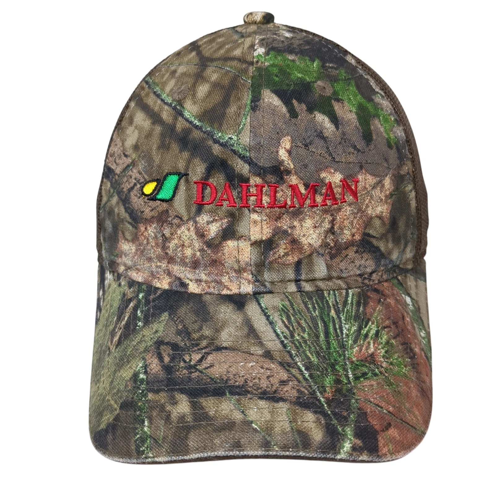 Dahlman Mossy Oak Strapback Trucker Hat Multi One Size Camo 6 Panel Outdoor Cap