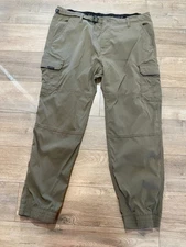 Prana Hiking Pants Mens 40x30 Zogger Outdoor Cargo Belted Brown Zion Joggers
