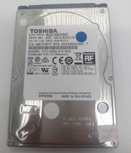 TOSHIBA**MQ01ABD050V** 500GB*** SATA HDD Notebook 2,5'' ZOLL#NFP1963