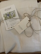 52x63 100 Natural Linen Curtains ATLINIA Sheer Set Of 2 Light Filtering