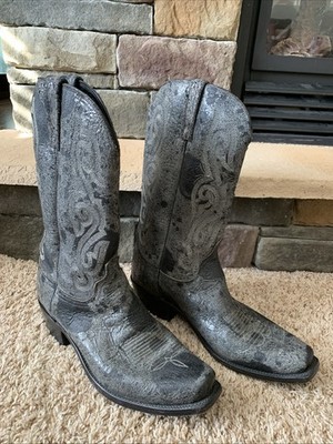 1883 vintage men’s Lucchese black leather boots Lucchese since 1883 Men main image 4
