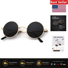 Retro Metal Circle Sunglasses - Polarized UV400 for Stylish Sun Protection