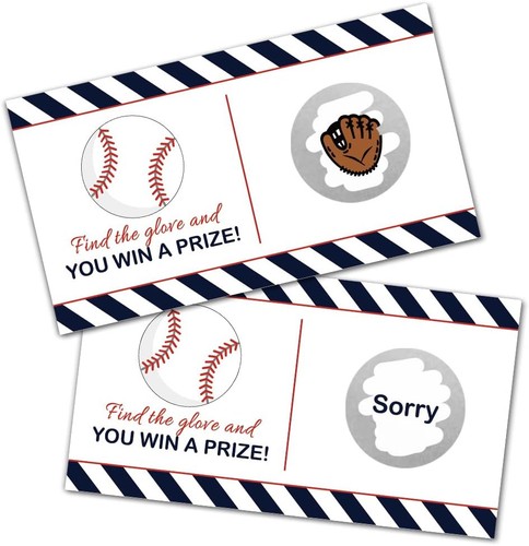Baseball Theme Scratch Off Game Cards(32 PCS) Class Reunion Baseball Scratch Off - Picture 1 of 6