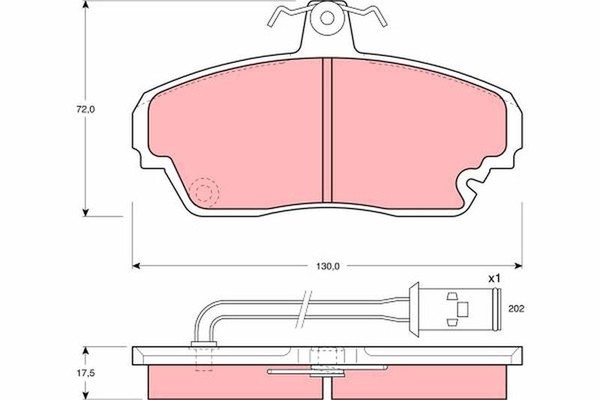 TRW Bremsbelagsatz, Scheibenbremse GDB851 FüR Honda Rover-image