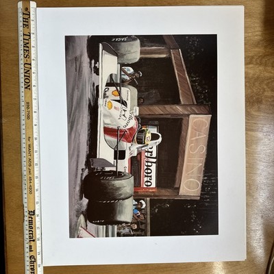 VTG F1 McLaren Honda MP4/4 Ayrton Senna Monaco Poster Toenniessen Heavy Gloss