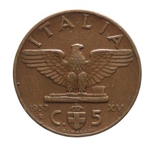 DN - Regno d'Italia - 5 centesimi 1937 - Vittorio Emanuele III - 13543