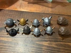 Vintage lot of ten playmobil viking hats helmets