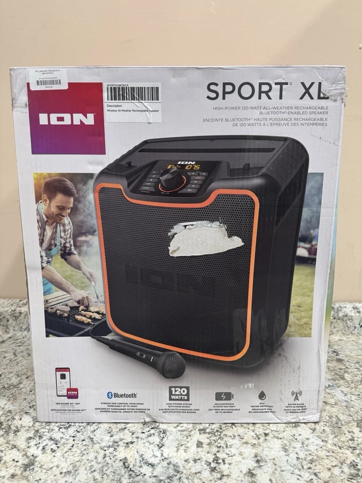 ION Audio Sport XL MK3 High-Power All-Weather Rechargeable Bluetooth Speaker - Image 2 of 4