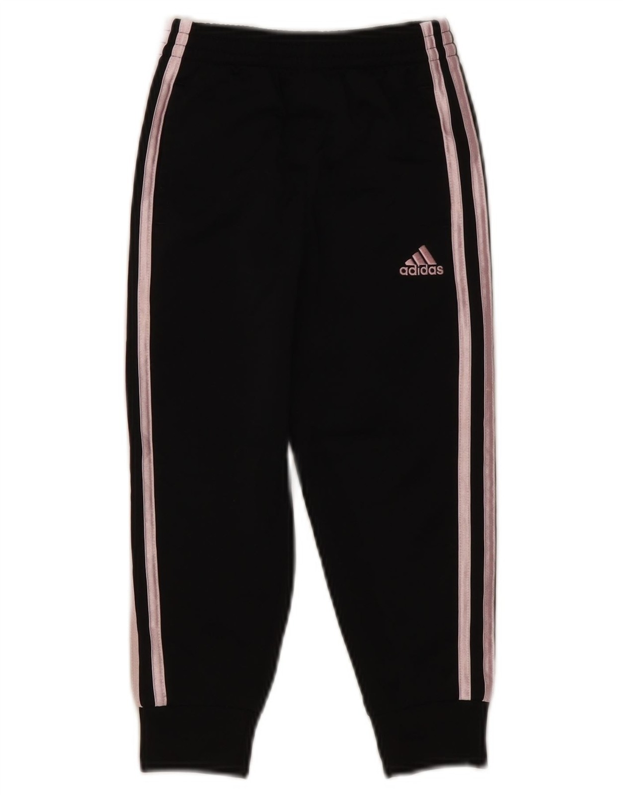 Adidas Girls Tracksuit Trousers Joggers 3-4 Years Black Polyester ZF10