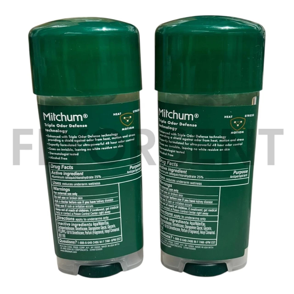 PACK 2 Mitchum Hombres Desodorante Antitranspirante y Gel Desodorante Sin Perfume NUEVO Foto 2 de 2