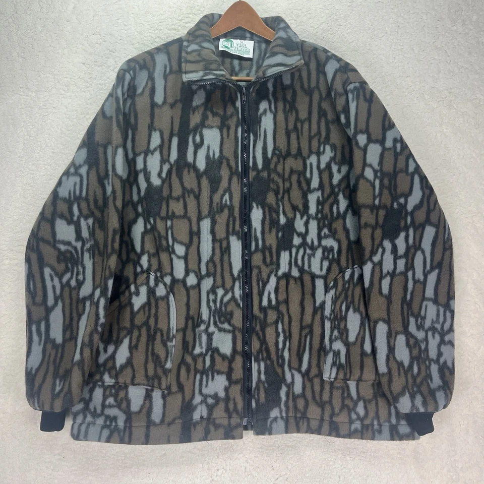 Vintage Fleece Treebark Camo Set Men XL Tall Timber Coat 10x Pants Hunting USA - Image 2 of 4