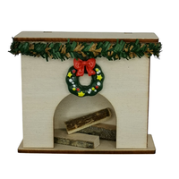 Miniatur Kamin Aus Holz, Weihnachtskamin, Mit Weihnachtsdeko, Wichtel ZubehöR
