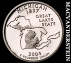 2004-S Michigan Quarter- Silver Choice Gem Proof Luster No Reserve #J3140