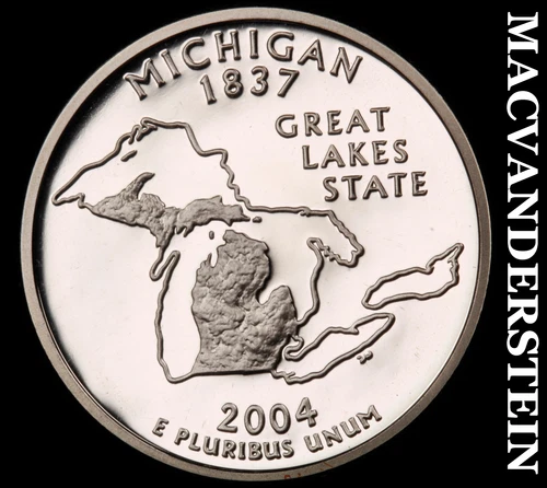 2004-S Michigan Quarter- Silver Choice Gem Proof Luster No Reserve #J3140