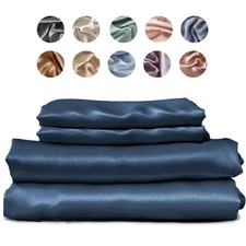 100% Silk Luxury Mulberry Silk Bedding Sets Fitted Sheet Flat Sheet Pillowcases