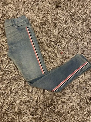 F&F Girls New blue stretch denim skinny jeans size 7-8 years  BNWOT WithDiamonte - Image 1 of 4