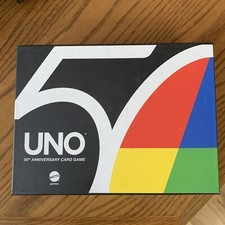 Uno 50th Anniversary Card Game with Exclusive Commemorating Coin