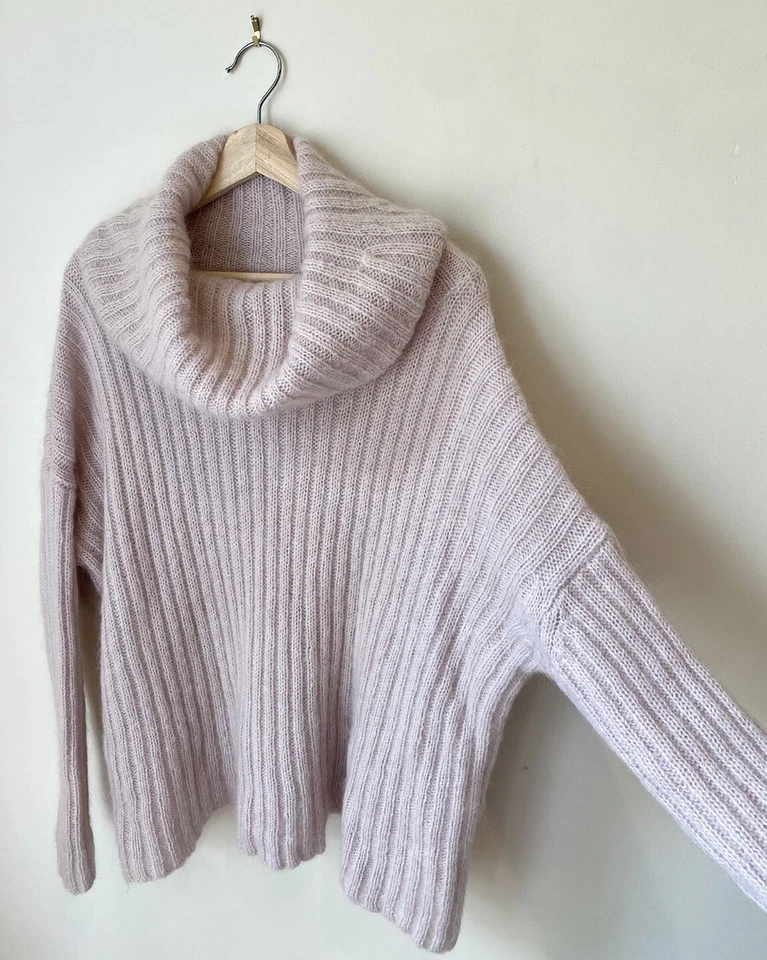 Jac + Jack Mujer Lana Mohair Lurex Cuello Redondo Tejido Manga Larga Rosa Talla M/AU 10 Foto 4 de 4