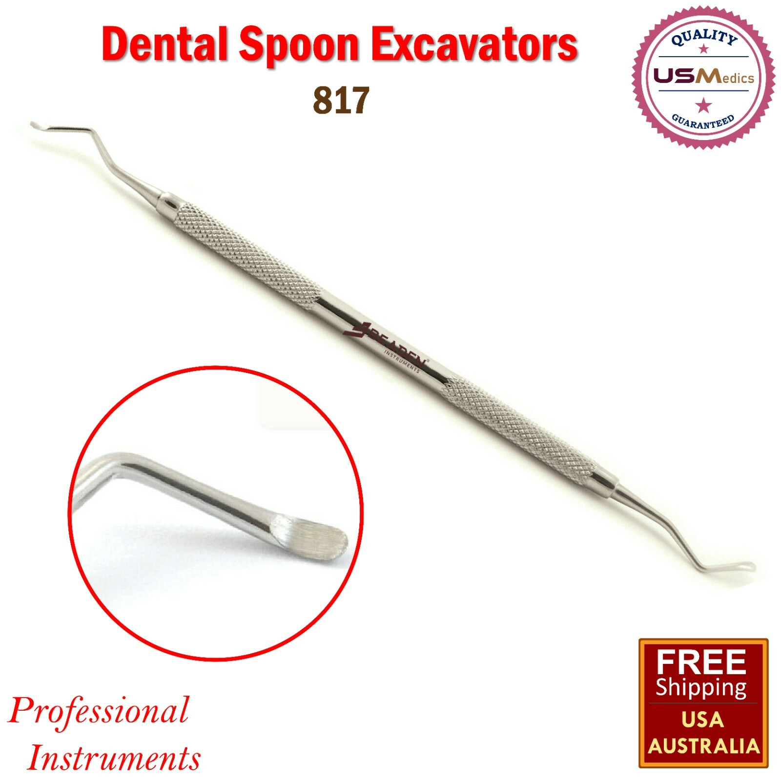 Dental Spoon Excavators Double End Teeth Cavity Filling Carious