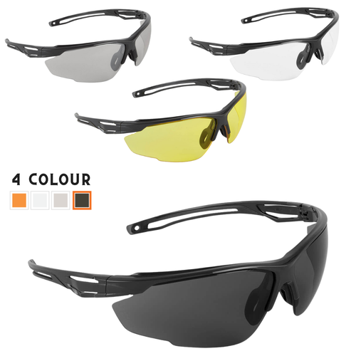 Portwest Anthracite KN PS36 Safety Glasses Anti-scratch UV Protective glasses - Picture 1 of 9