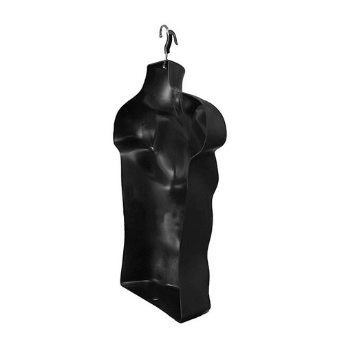 Male Hollow Back Hanging Full 3/4 Body Form Plastic Mannequin Torso Bust Display - Picture 4 of 36