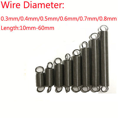 2.0mm Wire Diameter 14-20mm OD Extension Tension Spring Stainless Steel 50-100mm