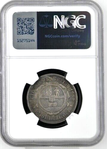 1893 South Africa 2 Shillings, NGC VF Details - Cleaned, KM-6 - Picture 2 of 2