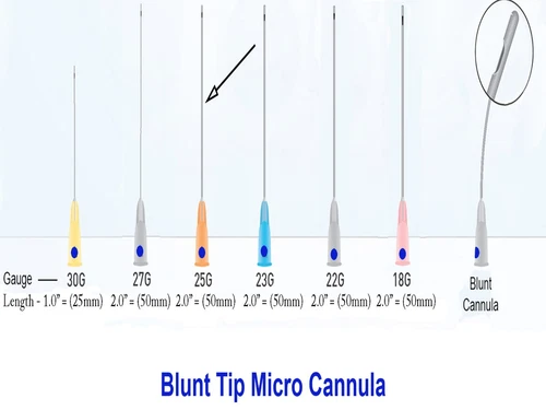Einweg Mikrokanüle mit Durchstich stumpfe Spitze für Füllstoffe 18G/20G/23G/25G/30G - Bild 12 von 16