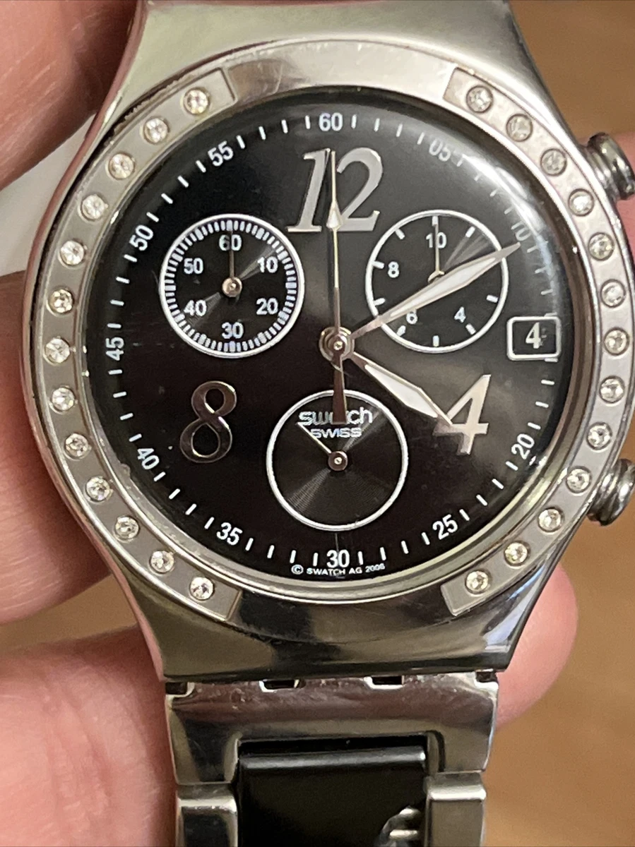Swatch Irony Chronograph V8 Swiss Made Vintage Men's Watch 1/10 second. Runs!