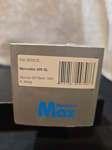1:43 Max Models 300sl Mercedes 1952 Bern GP Winner K.Kling New - Picture 3 of 12