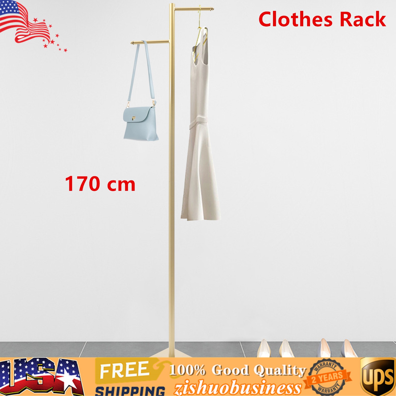 Metal Garment Rack for Home or Retail Clothing Storage and Display-image