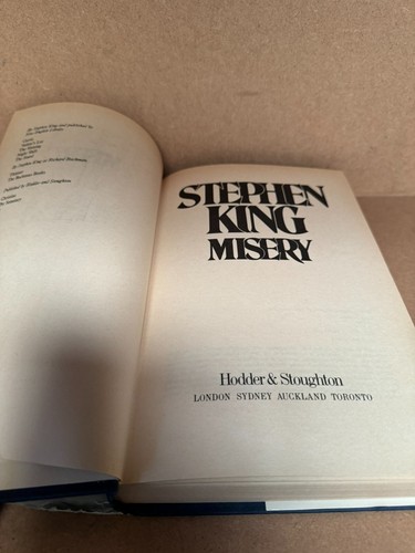 Stephen King Misery 1987 1st Edition 1st Printing D115 - Picture 5 of 6
