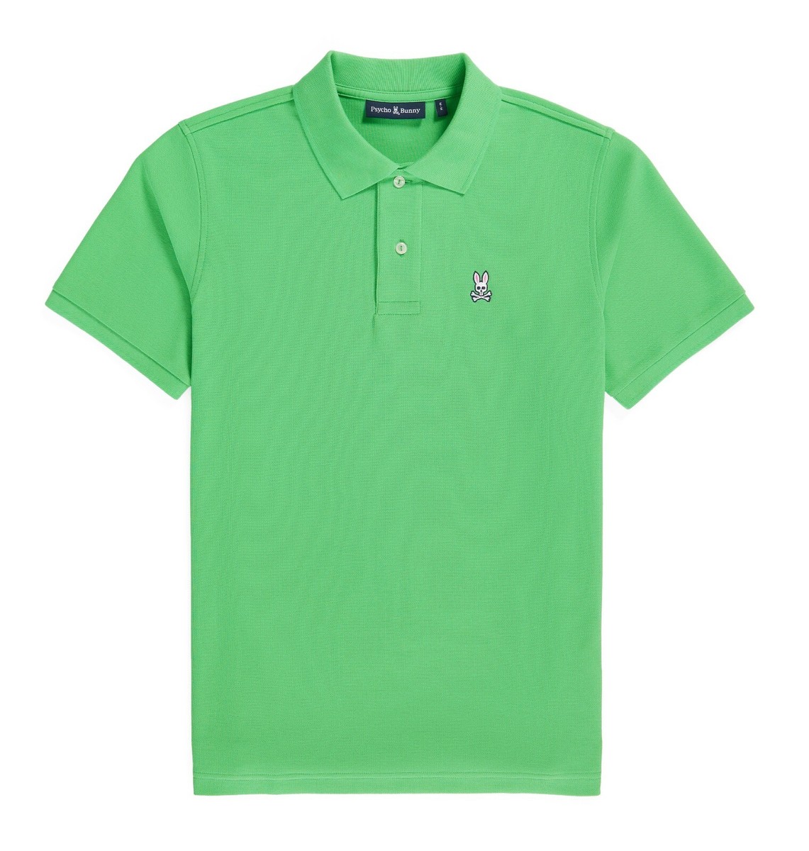 Psycho Bunny Men's Kelly Green Classic Pique Short Sleeve Polo
