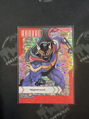 2022-23 Upper Deck Marvel Annual #68 Nighthawk Silver Sparkle