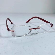 Silhouette 7608 Enviso 6053 Red Rimless Eyeglass Frame 17 140 Austria