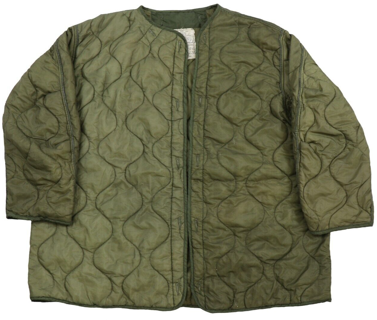 Large - US Military OD Extreme Cold Weather Quilted Parka Liner