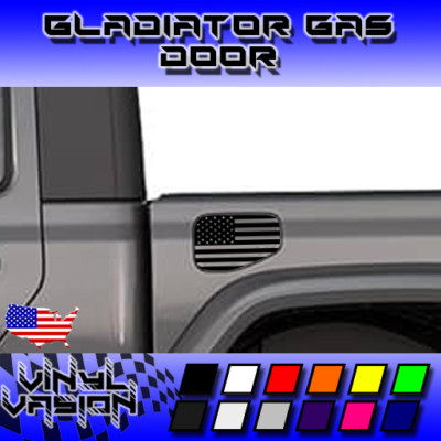 American USA Flag Gas Door Decal for Jeep Gladiator JT 2020+