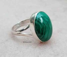 Malachite Gemstone Ring 925 Sterling Silver Anniversary Woman Ring All Size R328