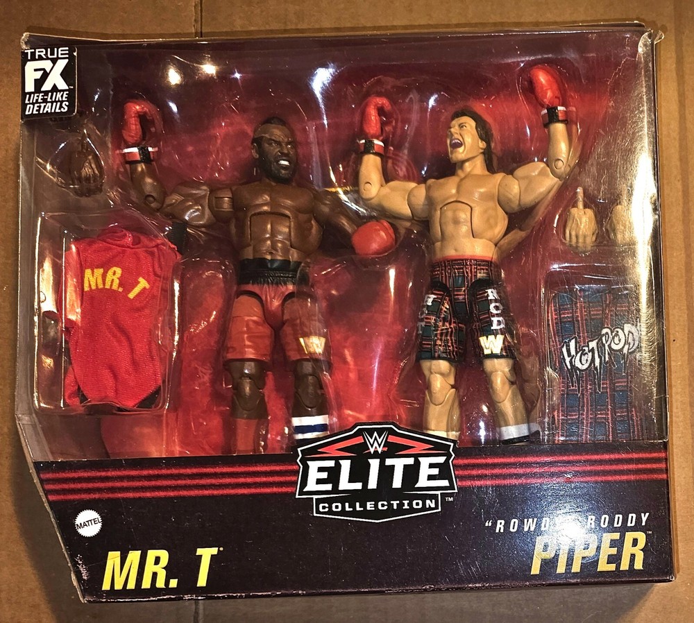 Mattel WWE Elite Collection Mr. T vs Rowdy Roddy Piper 2 Pack Action Figure Set
