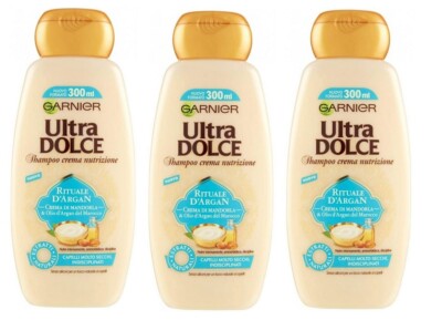 3x Garnier Shampoo Rituale d'Argan Mandelcreme und Arganöl 300ml