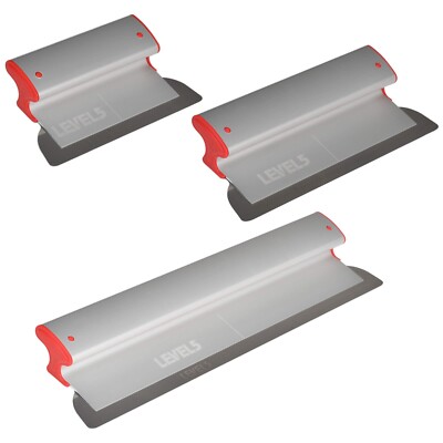 LEVEL5 Drywall Skimming Blade Set - 10'' 16'' & 24'' Stainless Blades | 5-443