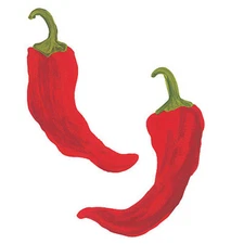 Chili Peppers 25 Red Rojo Pepper Wall Stickers Wallies Chillies Stickers Decals
