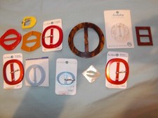 12 Vintage plastic  Belt Buckles